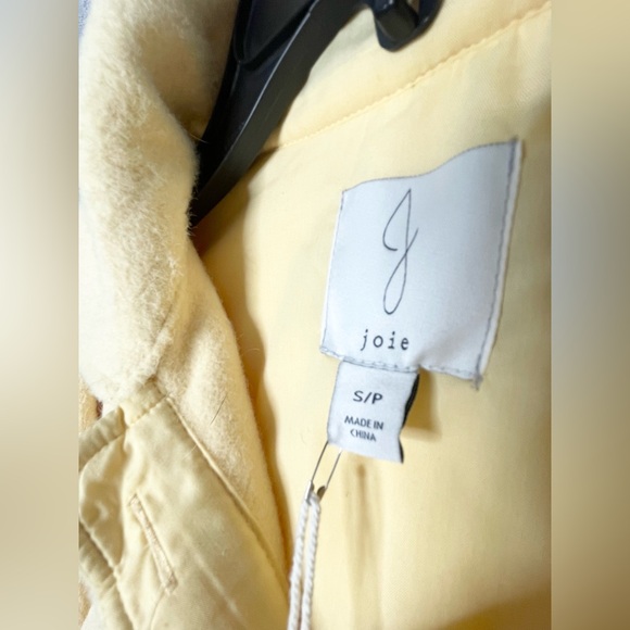 NWT Joie Butter Yellow Fleece Oversized Shacket Women’s Small - Picture 4 of 4